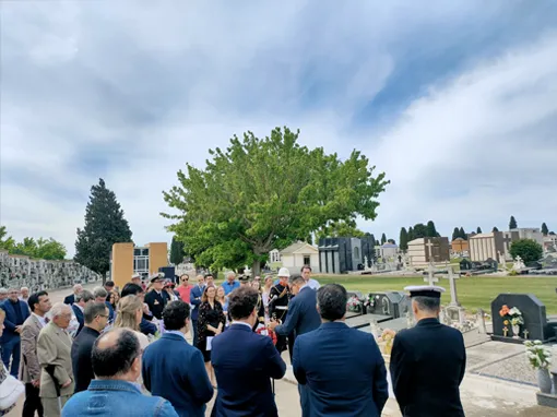 Celebración anual del acto conmemorativo de homenaje al Major William Martin en el cementerio de Huelva.