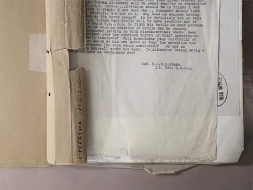 Imagen que muestra un documento de alto secreto, relativo a la operación "carne picada" desarrollada durante la Segunda Guerra Mundial en las costas de Huelva.